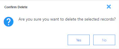 Project delete warning