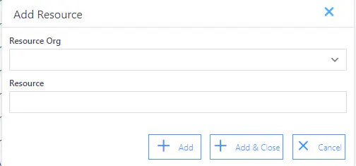 Add resource dialog