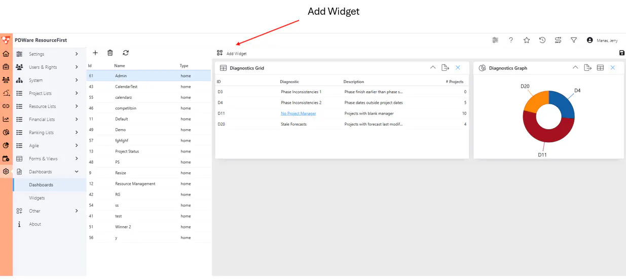 Admin add widget annotated