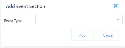 Forms add event section