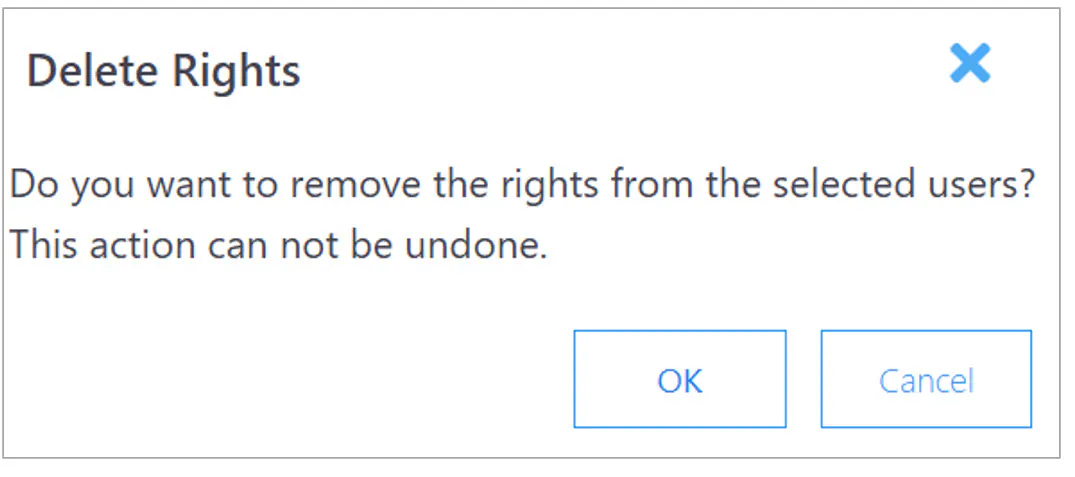 Administration rights delete ok