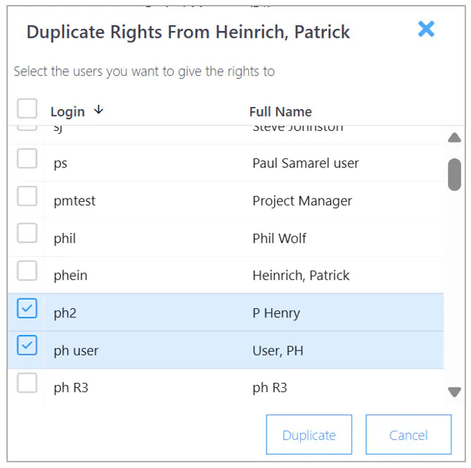 Administration rights duplicate dialog