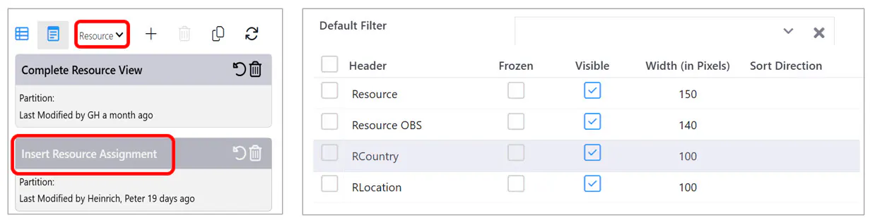 Administration views insert res assign