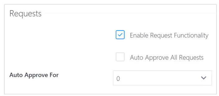 Administration settings features requests