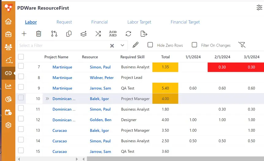 Assignments freeze pane