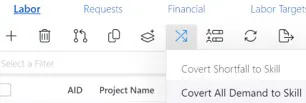 Convert icon menu
