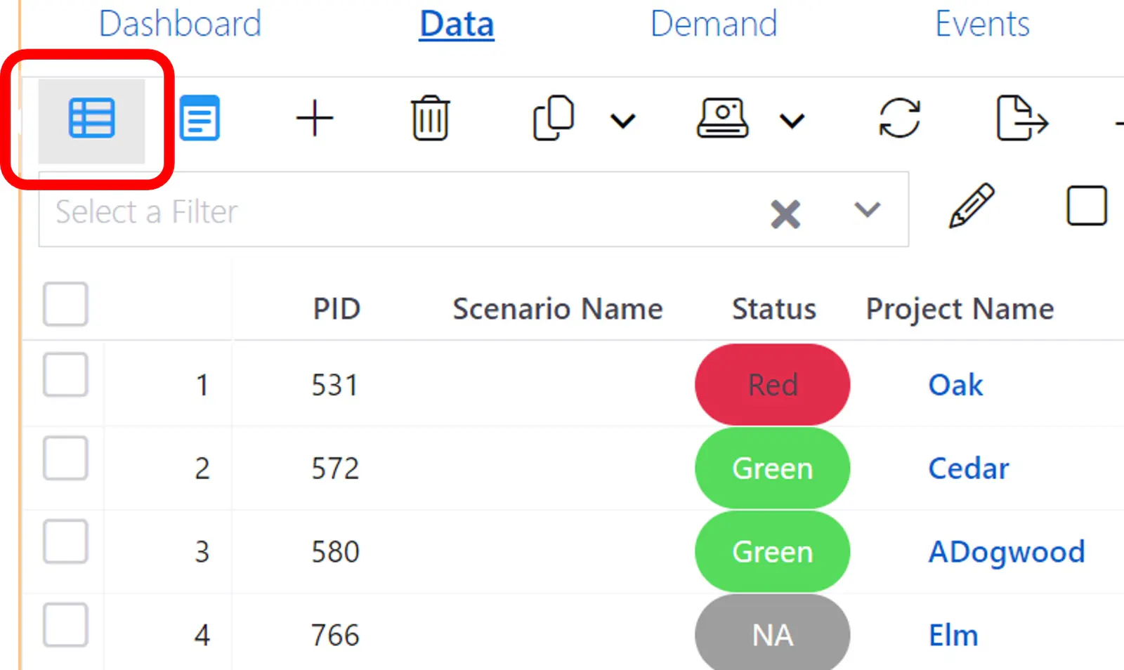 Scenario pd grid mode