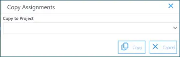 Copy assignments dialog