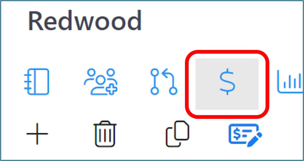 Detail page financial icon