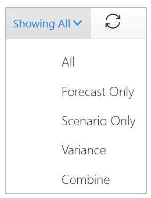 Waterline scenario menu