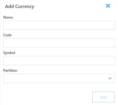 Add currency dialog