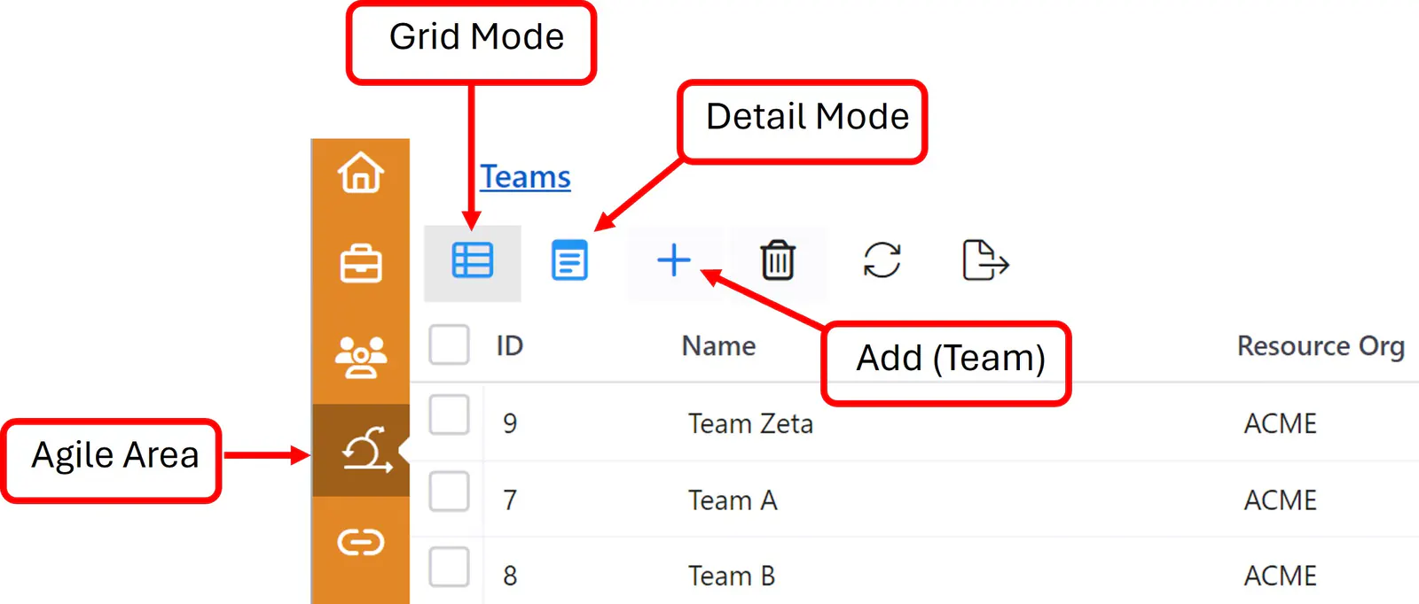 Team grid