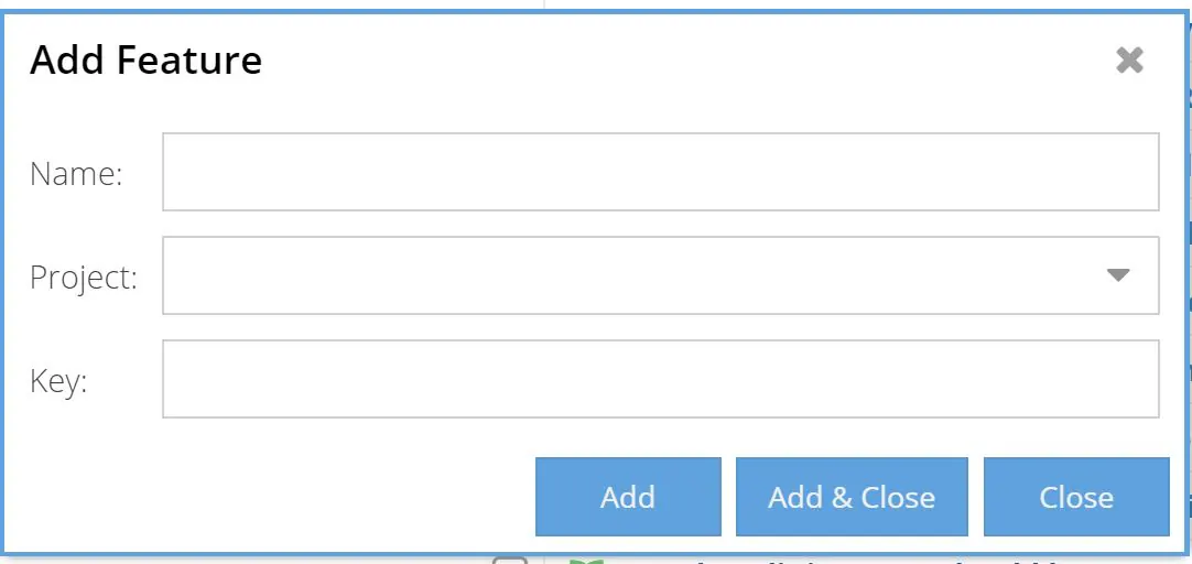 Projects backlogs add feature