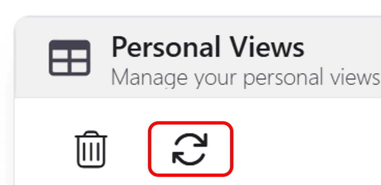 Profile reload icon