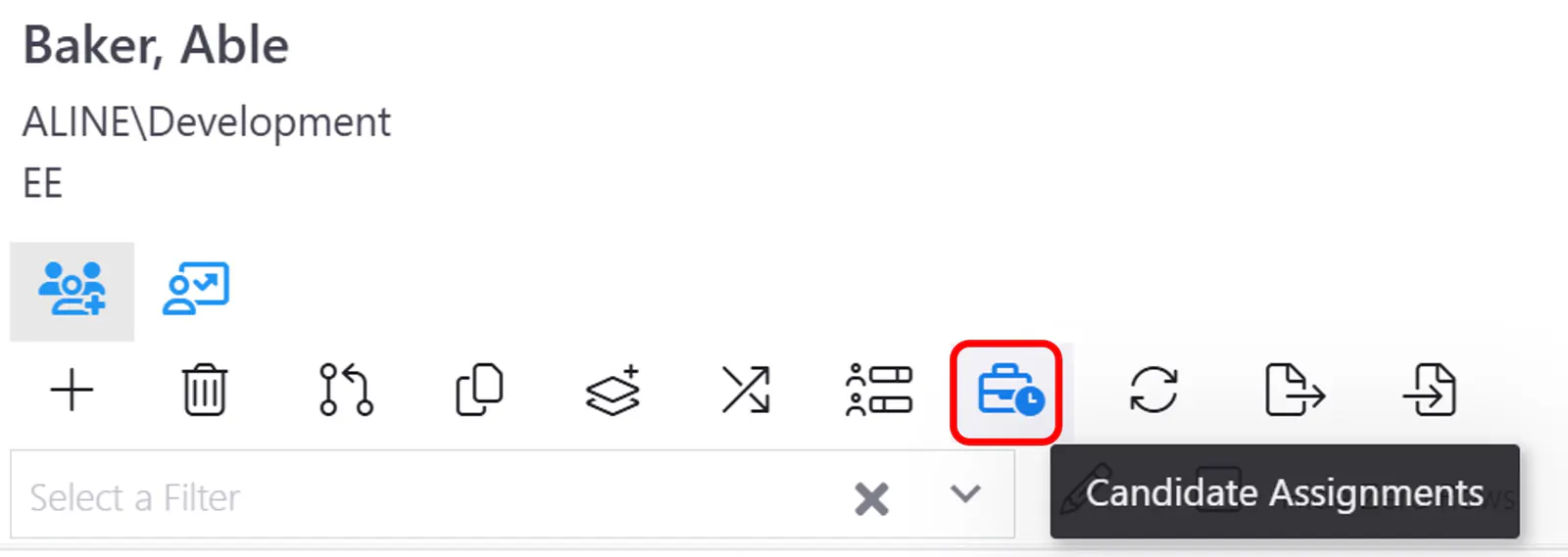 Candidates cand assign icon