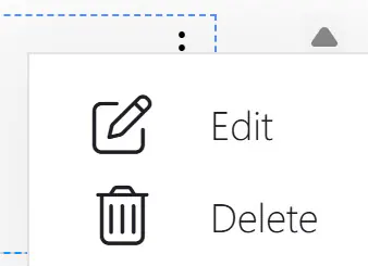 Project detail discussion edit delete menu