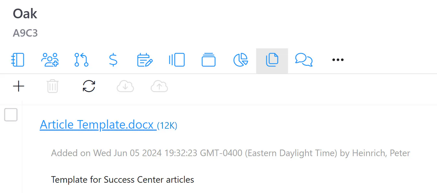 Project detail doc page