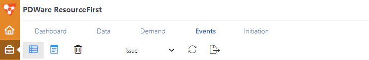 Events menu option
