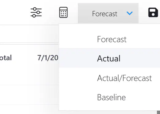 Financial actual data type