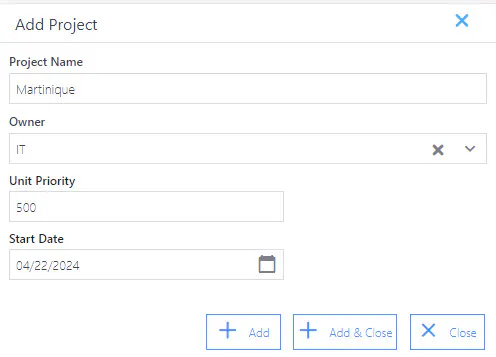 Initiation add project