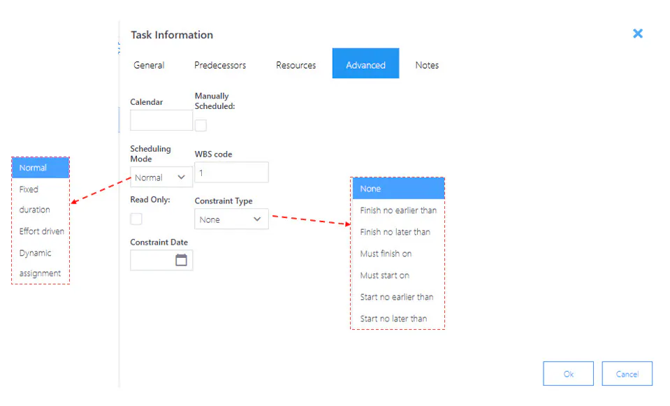 Task info advanced