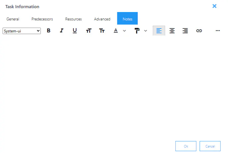 Task info notes