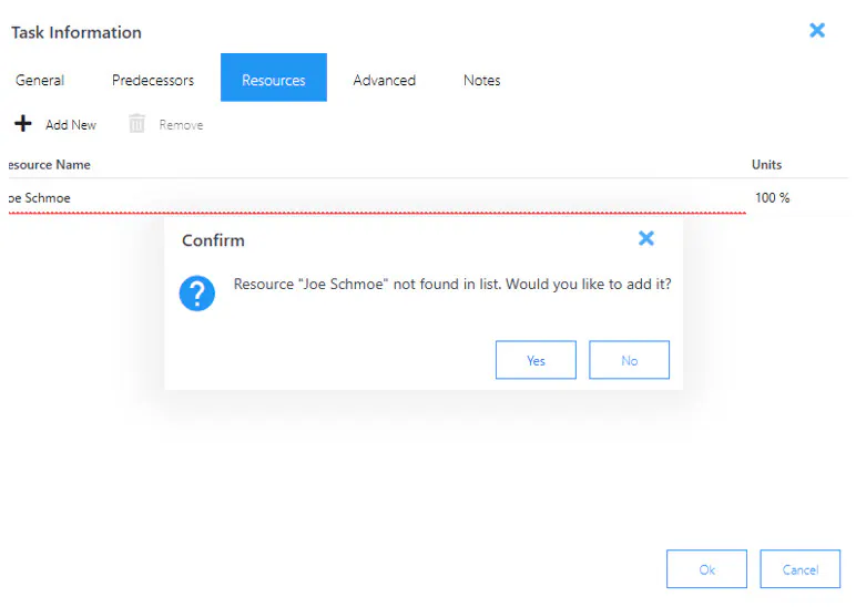 Task info resource new addition