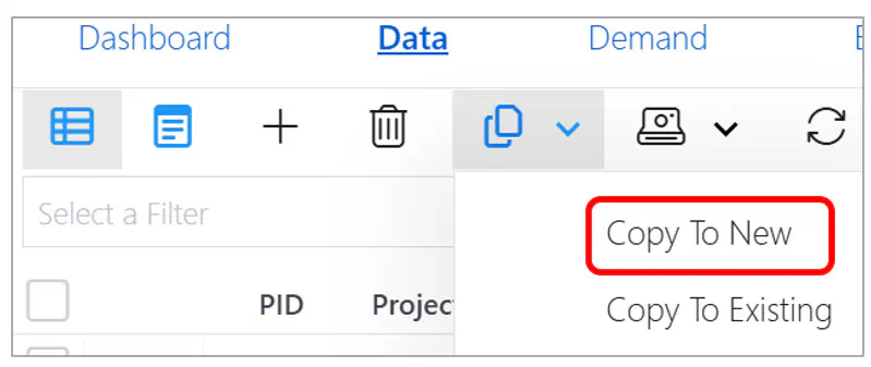 Template copy project