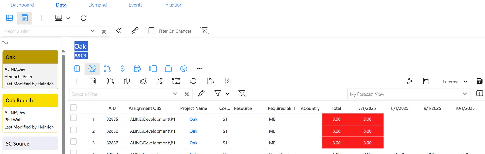 UI detail narrow list