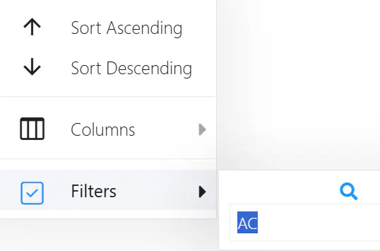 Administration column control