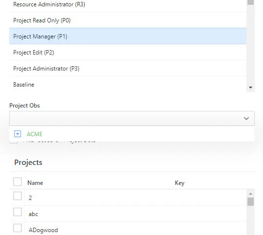 Rights project OBS
