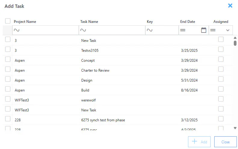 Add task to timesheet