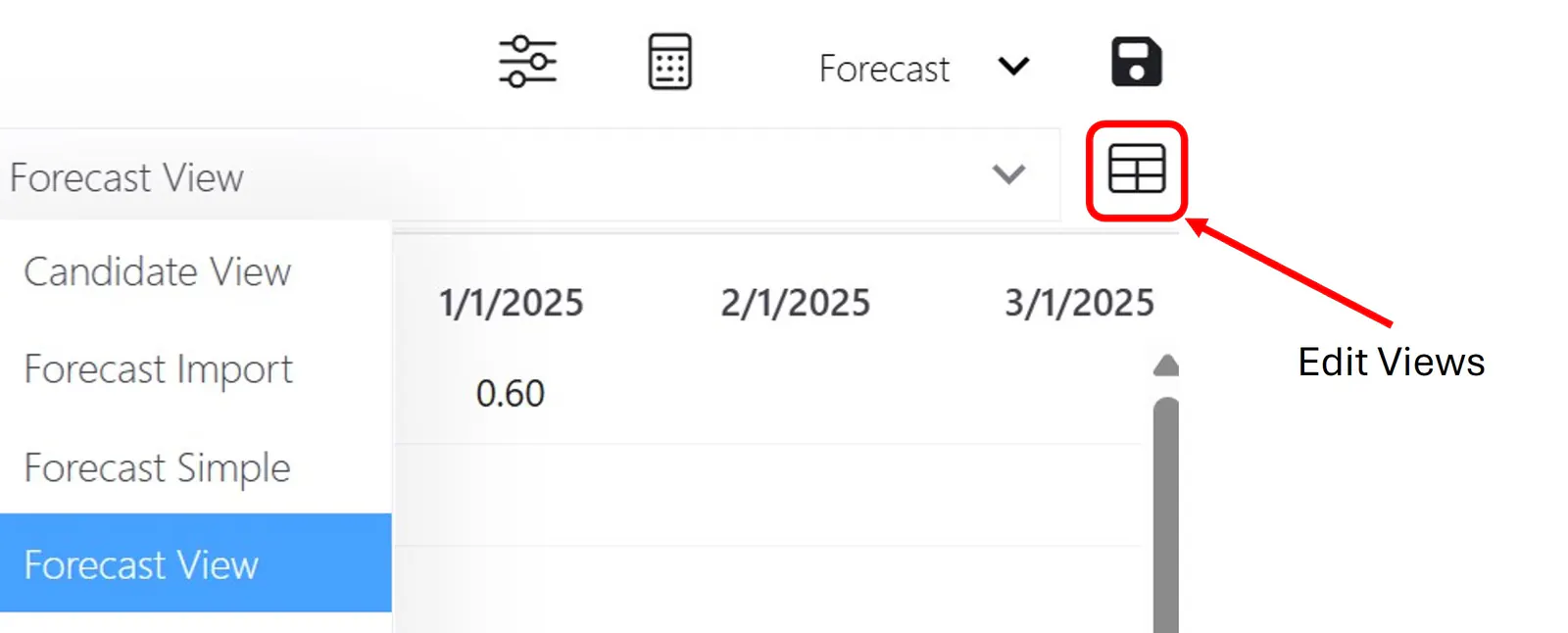 UI view select