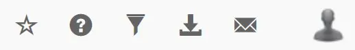 Icons upper right
